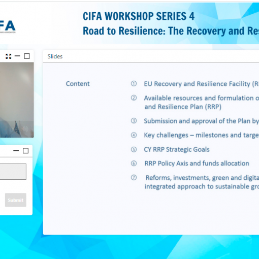 CIFA Workshop Series #4: The Recovery And Resilience Plan For Cyprus